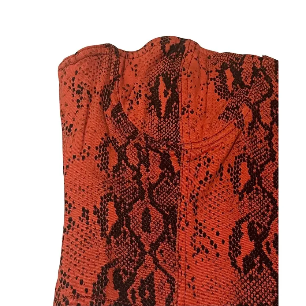 Superdown Women’s Crop Corset Top Red Size Medium - Picture 2 of 6